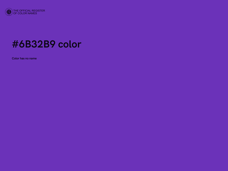 #6B32B9 color image