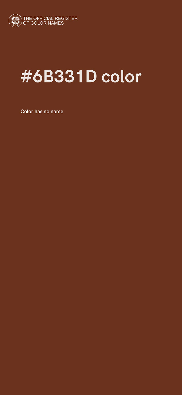 #6B331D color image