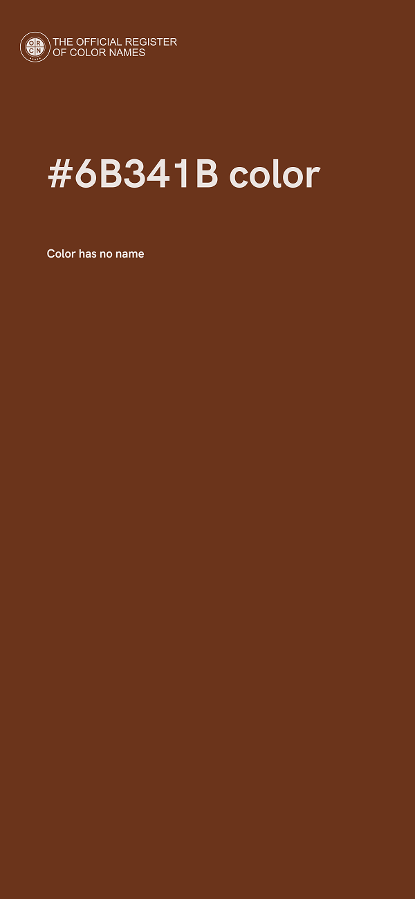#6B341B color image