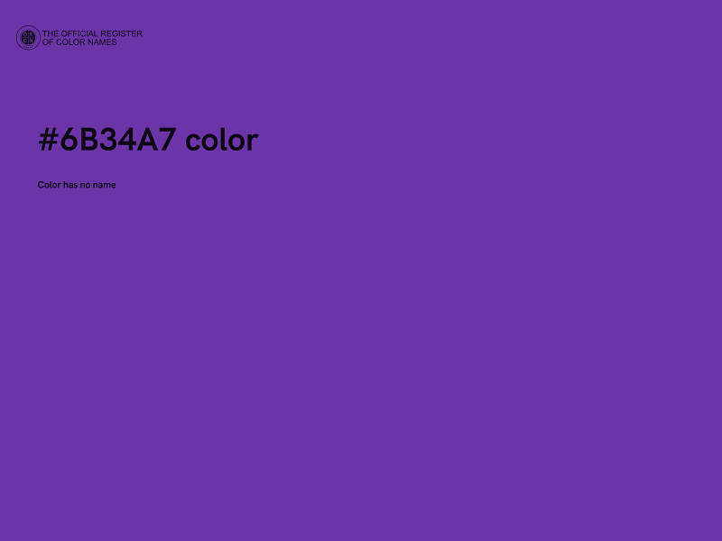 #6B34A7 color image