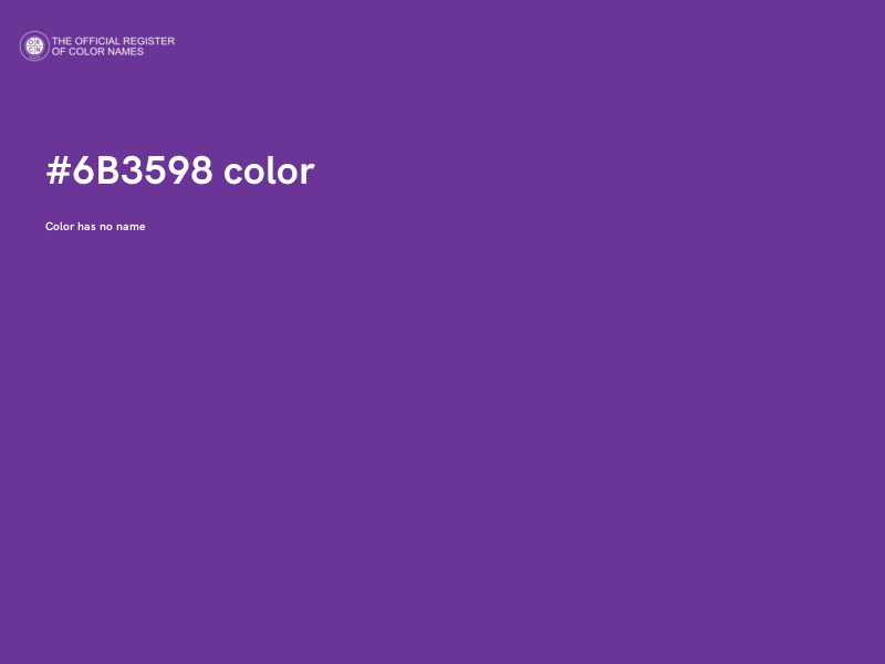 #6B3598 color image