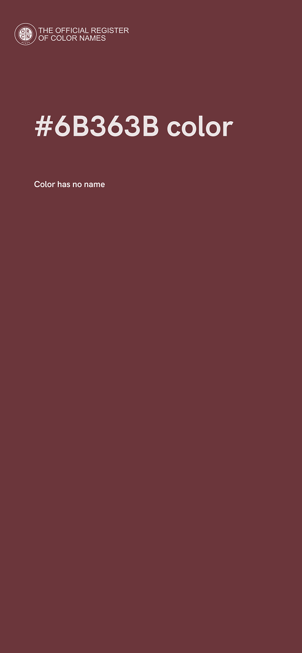 #6B363B color image