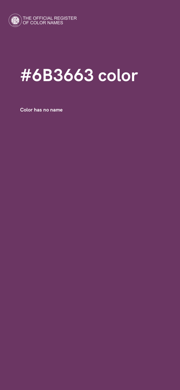 #6B3663 color image
