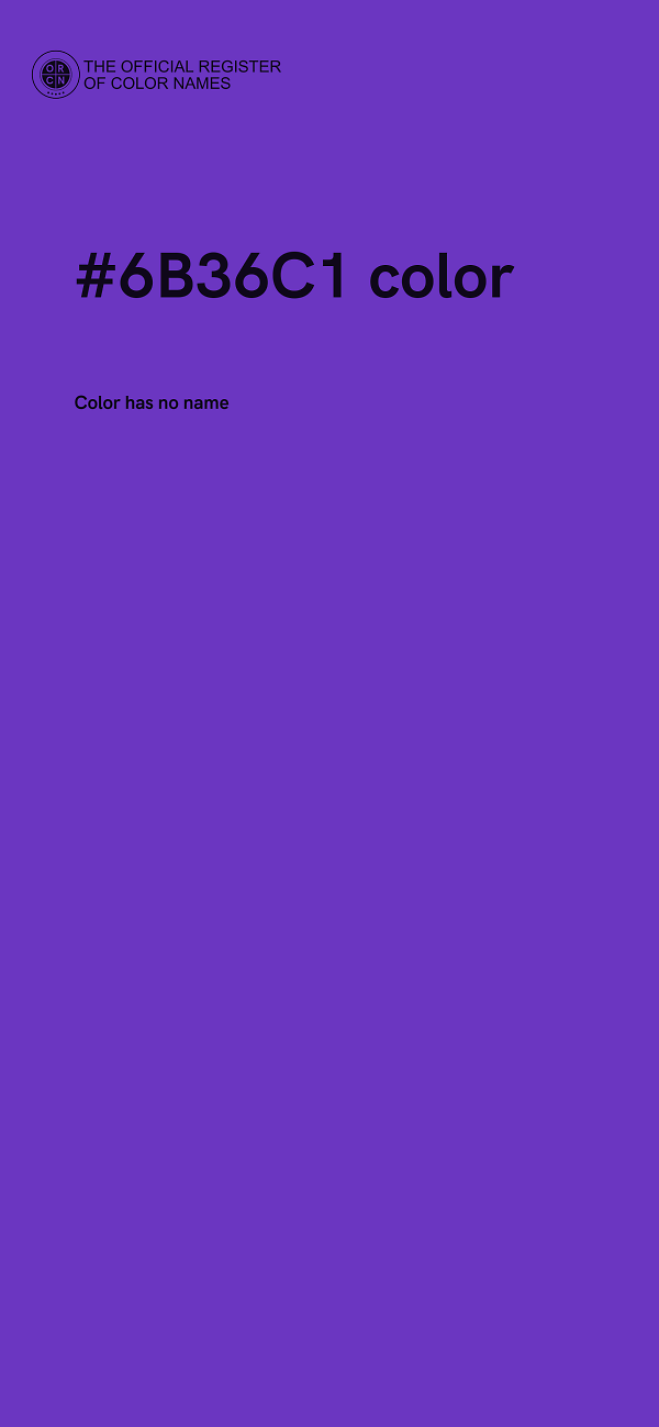 #6B36C1 color image