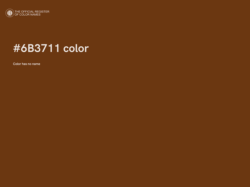 #6B3711 color image