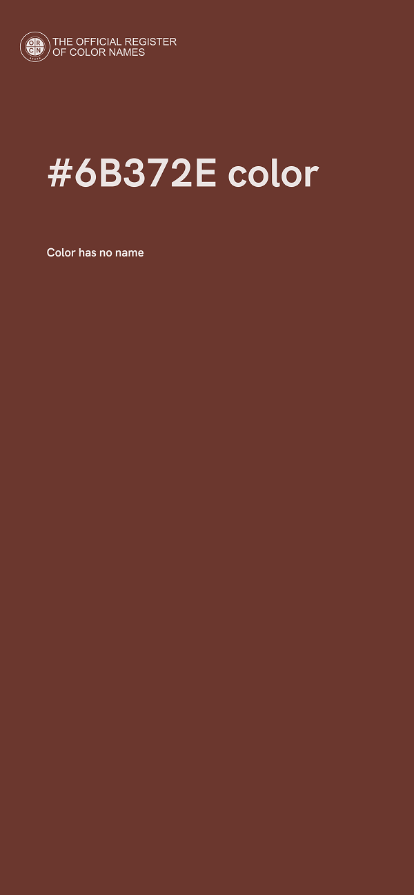 #6B372E color image