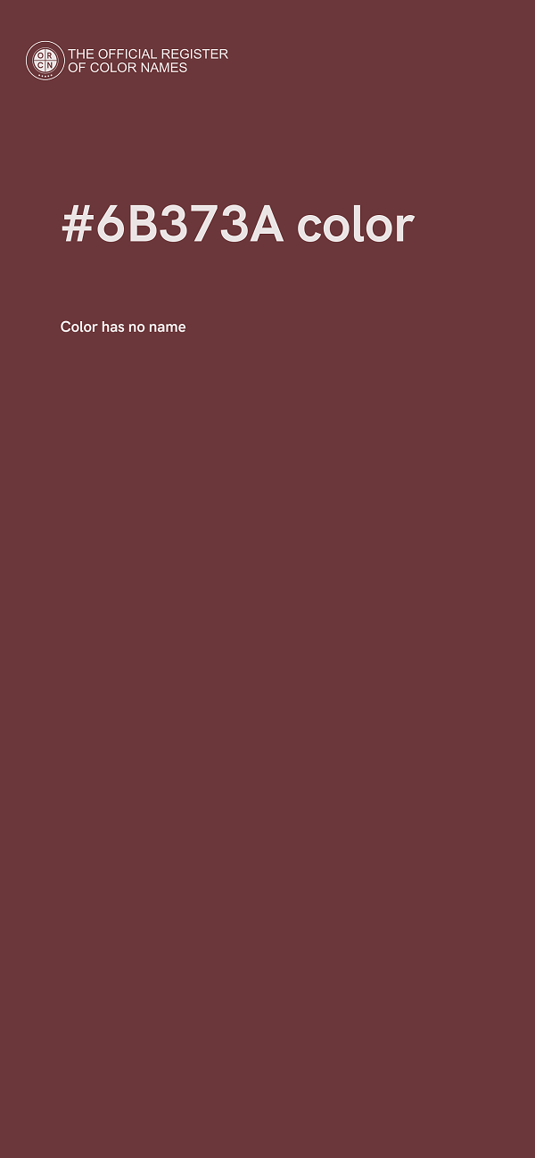 #6B373A color image