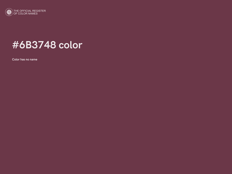 #6B3748 color image
