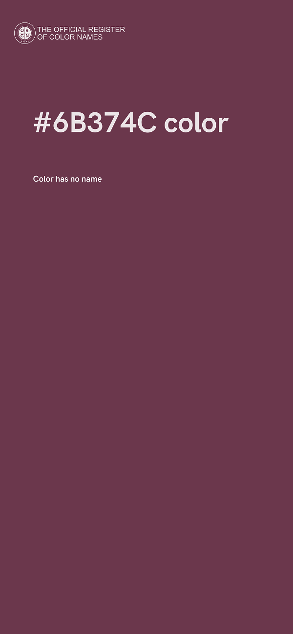 #6B374C color image