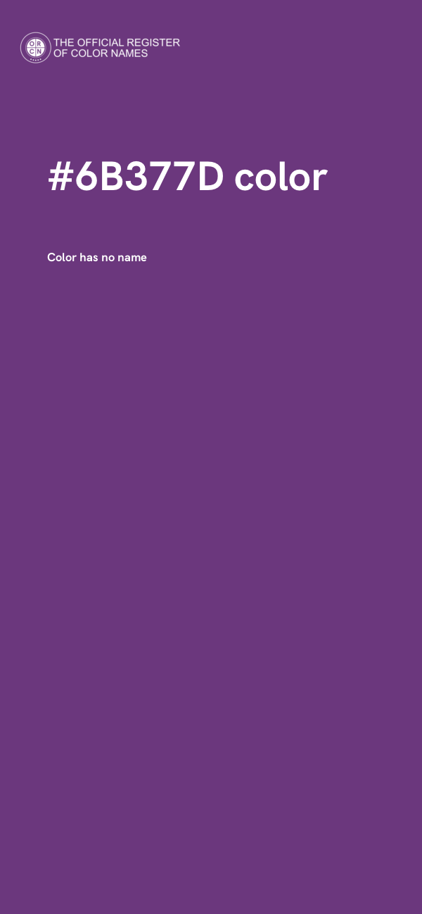 #6B377D color image
