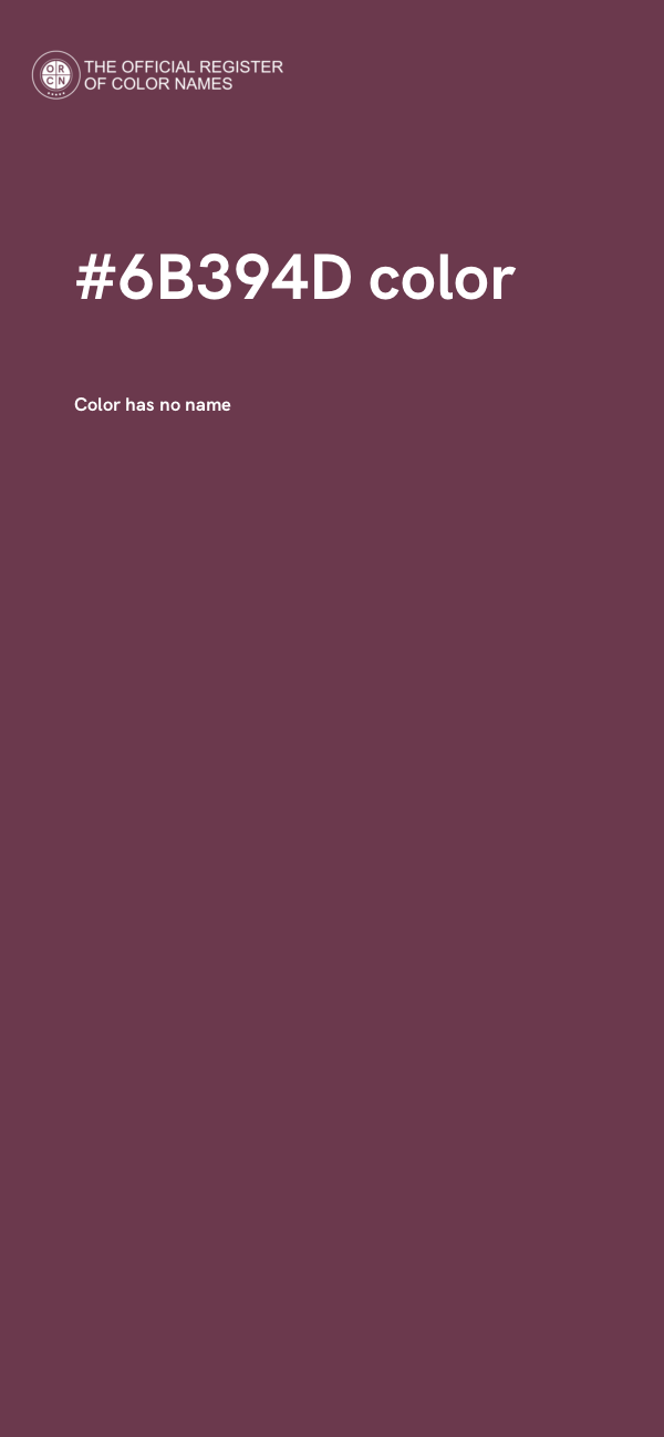 #6B394D color image