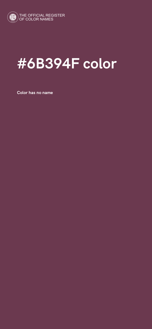 #6B394F color image