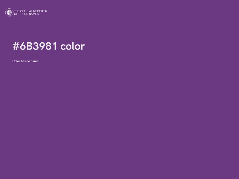#6B3981 color image