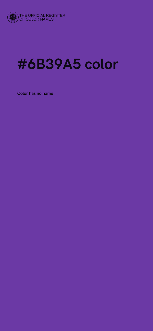 #6B39A5 color image
