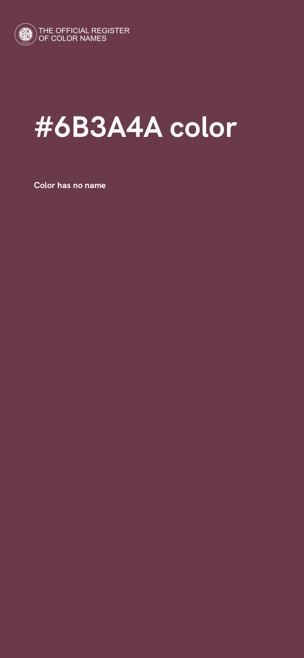 #6B3A4A color image