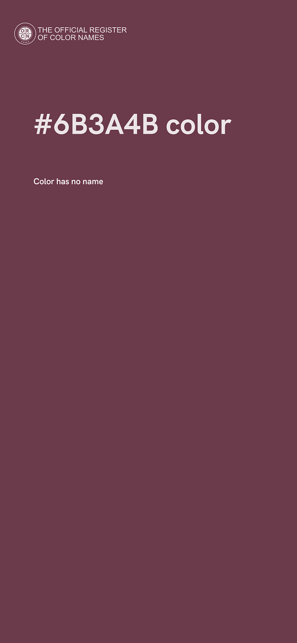#6B3A4B color image