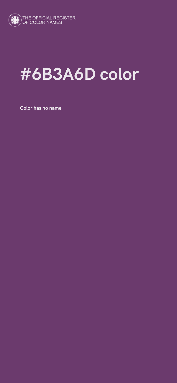 #6B3A6D color image