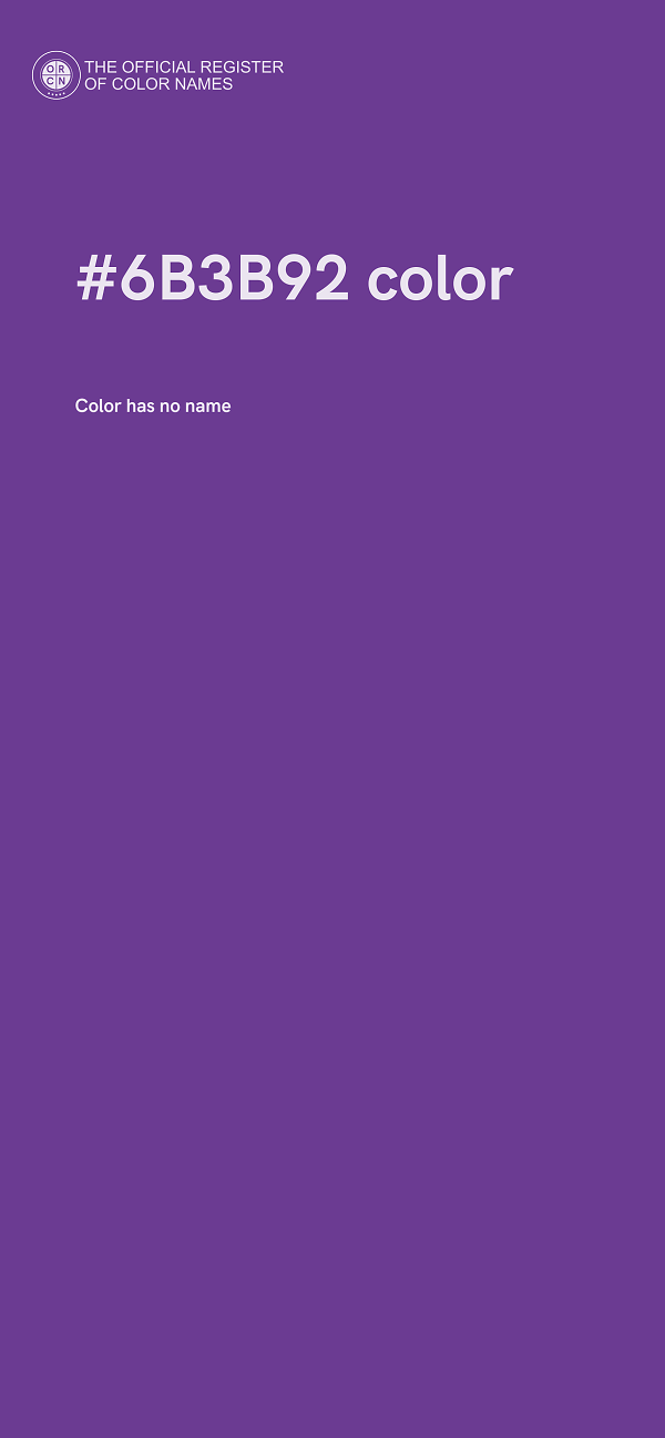 #6B3B92 color image