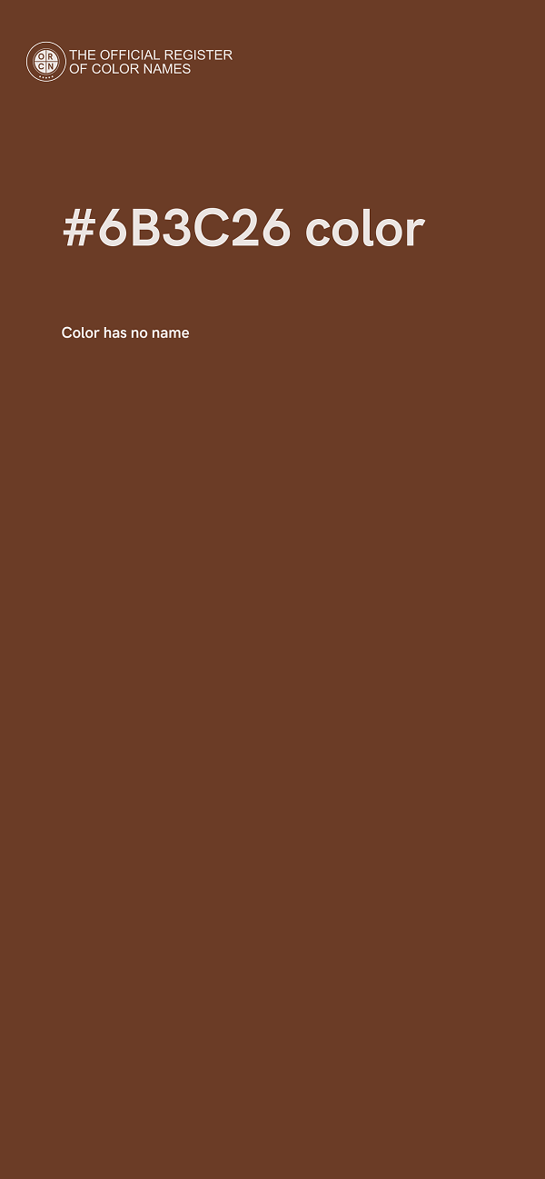 #6B3C26 color image