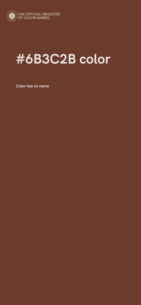 #6B3C2B color image