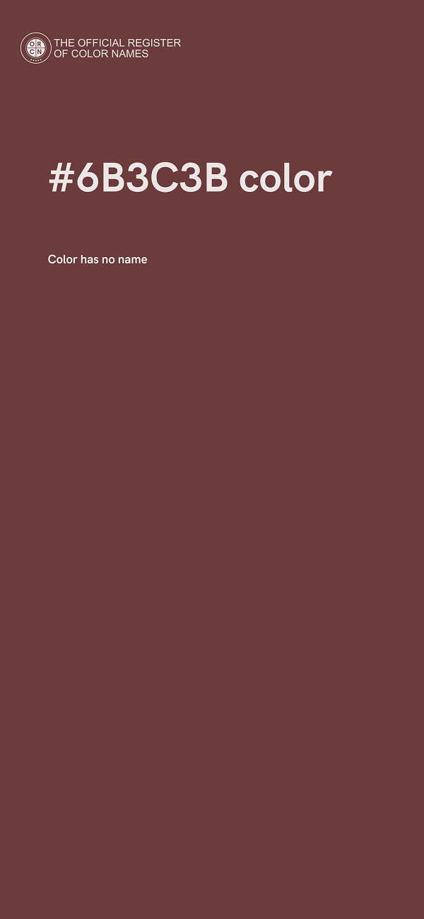 #6B3C3B color image