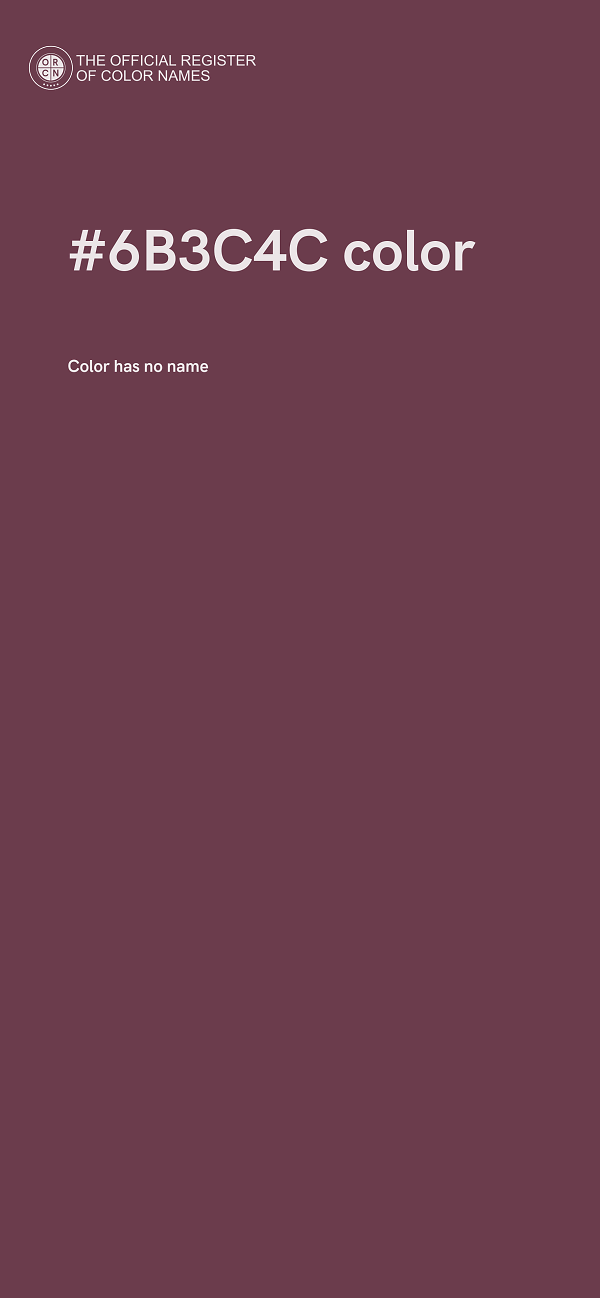 #6B3C4C color image