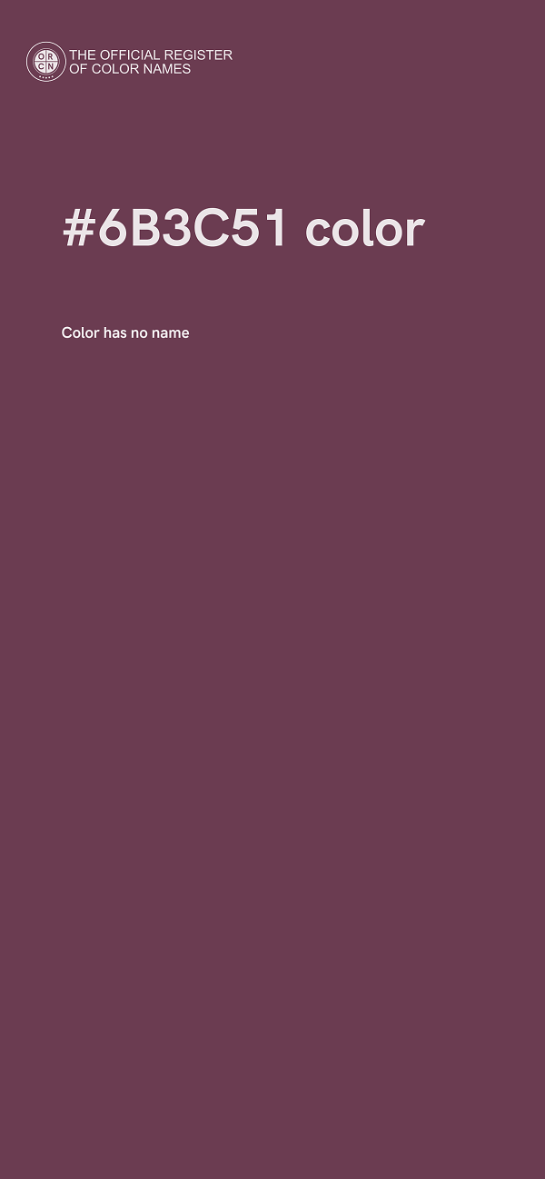 #6B3C51 color image
