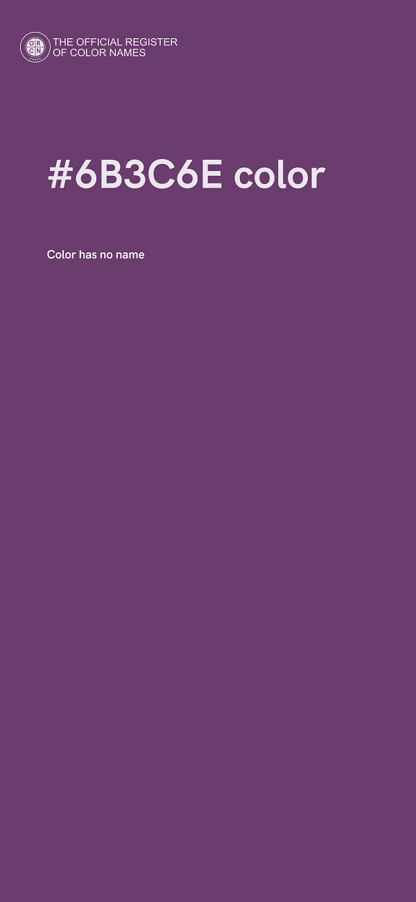 #6B3C6E color image