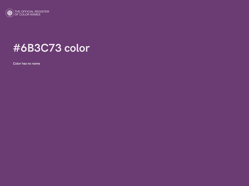 #6B3C73 color image