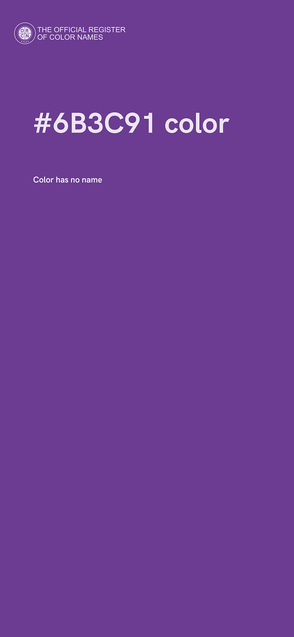 #6B3C91 color image
