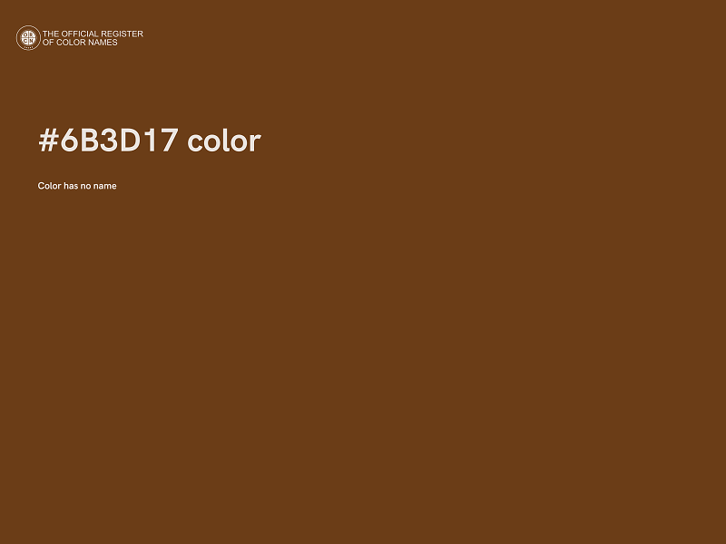 #6B3D17 color image