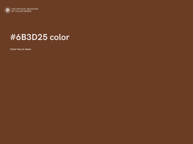 #6B3D25 color image