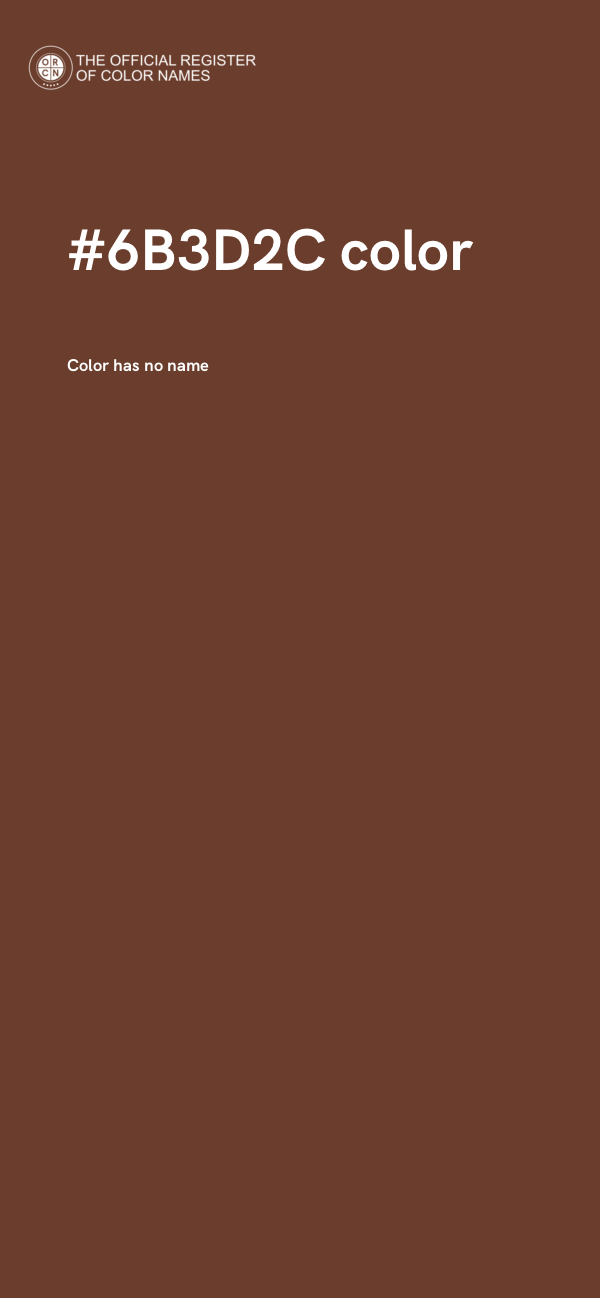 #6B3D2C color image