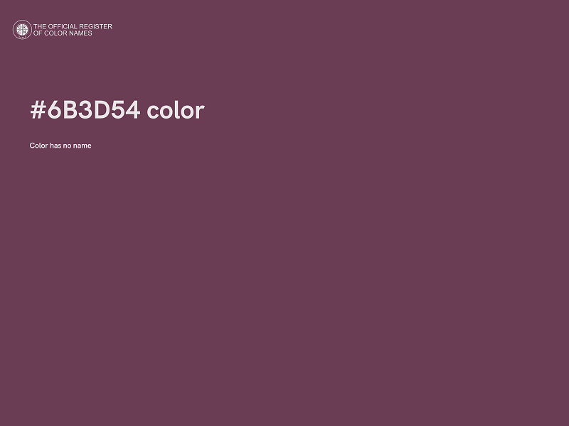 #6B3D54 color image