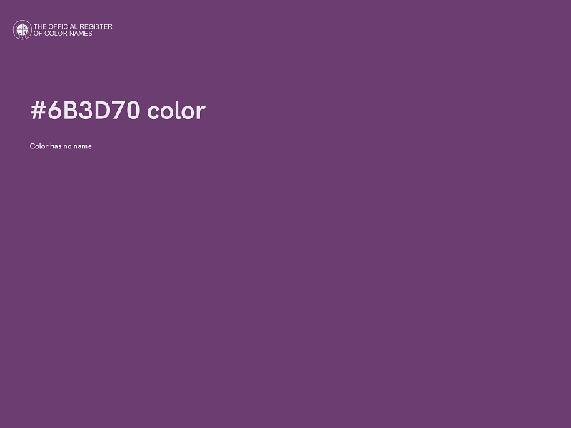 #6B3D70 color image