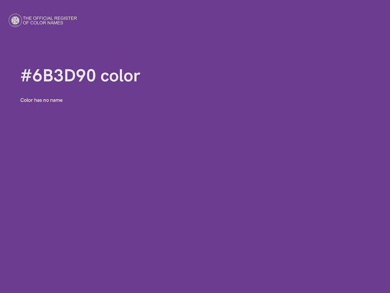 #6B3D90 color image