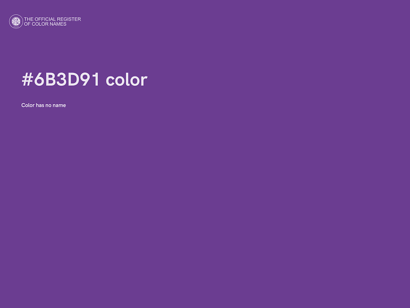 #6B3D91 color image