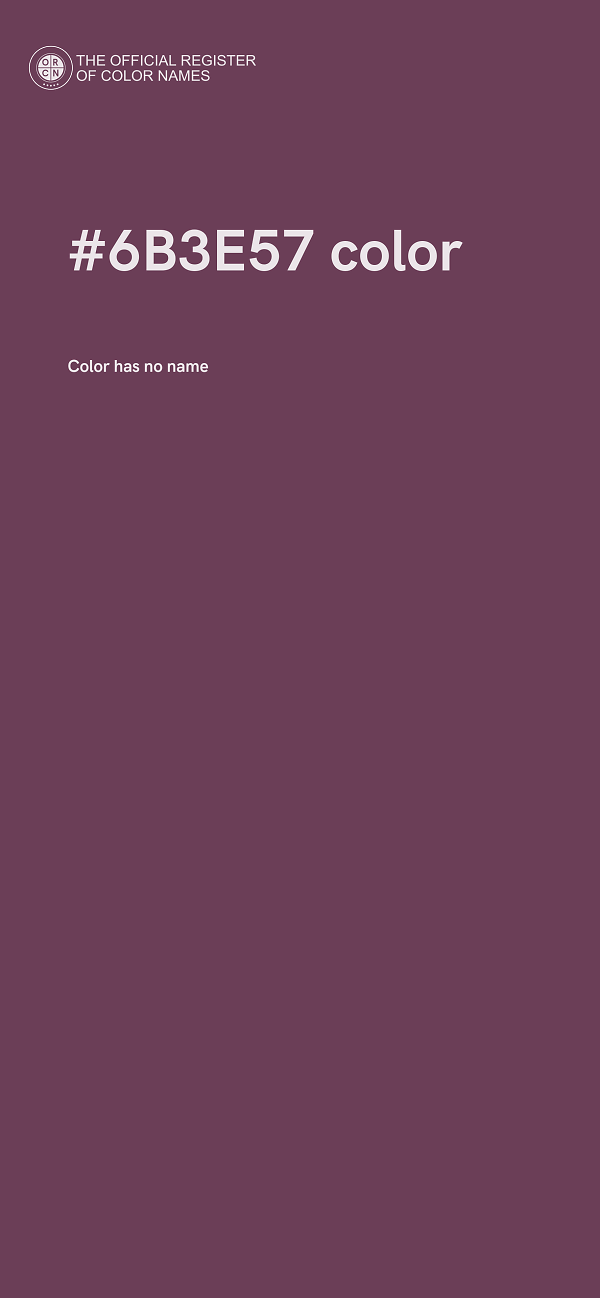 #6B3E57 color image