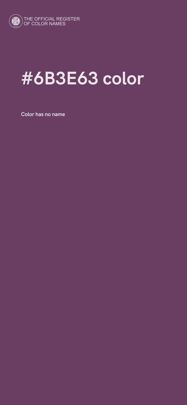 #6B3E63 color image