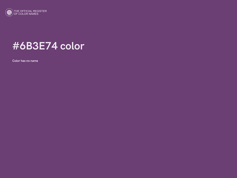 #6B3E74 color image