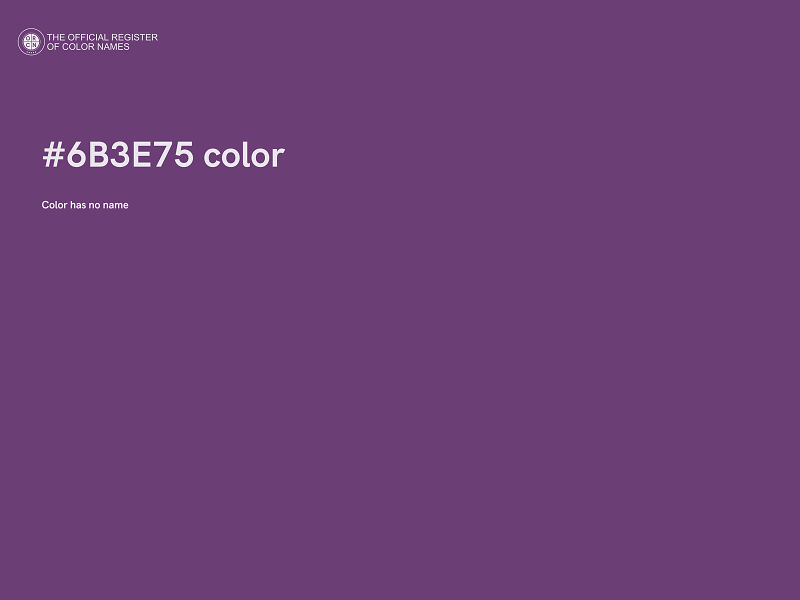 #6B3E75 color image