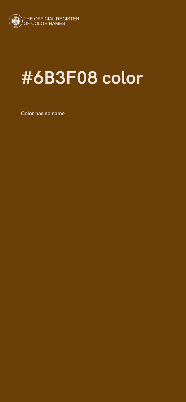 #6B3F08 color image