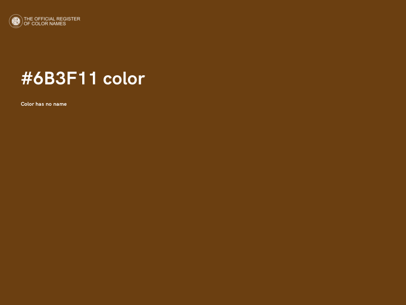 #6B3F11 color image