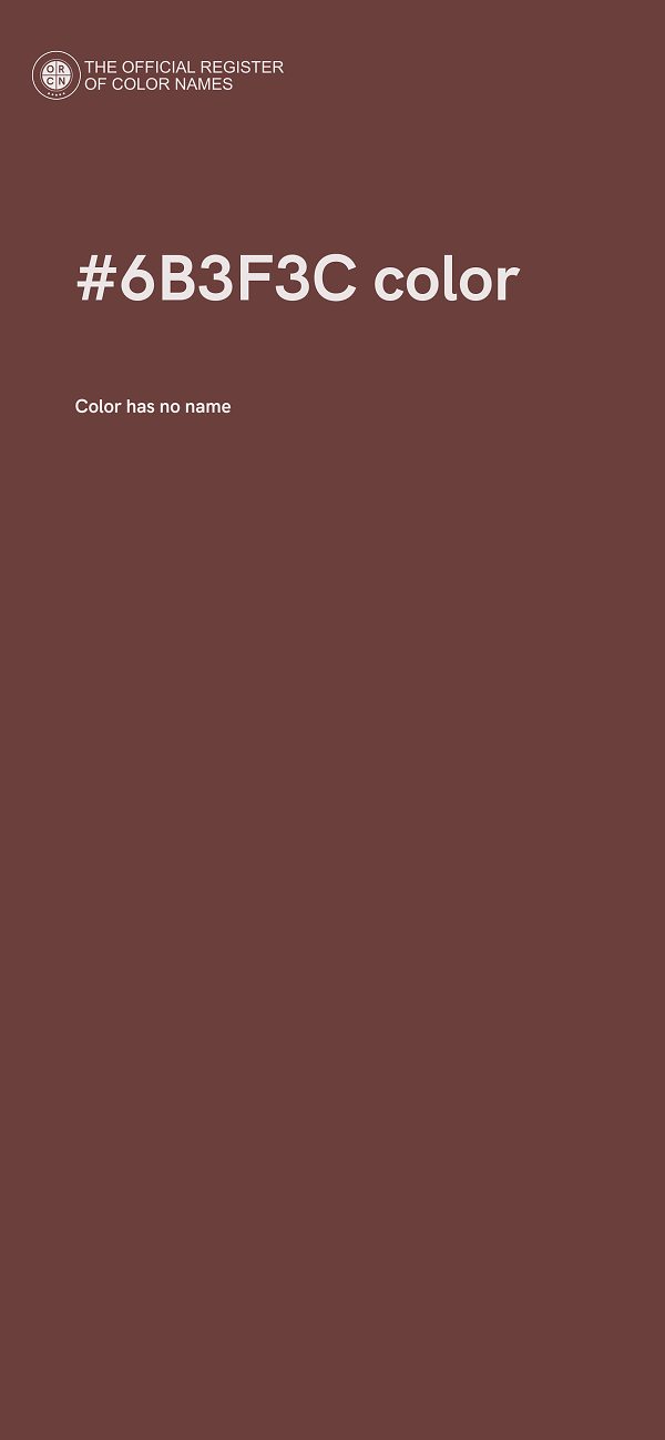 #6B3F3C color image