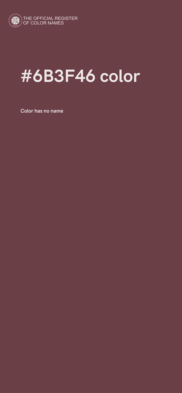 #6B3F46 color image
