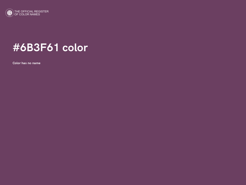 #6B3F61 color image