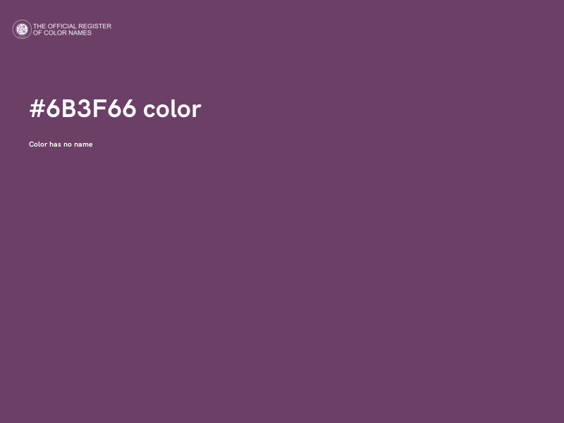 #6B3F66 color image