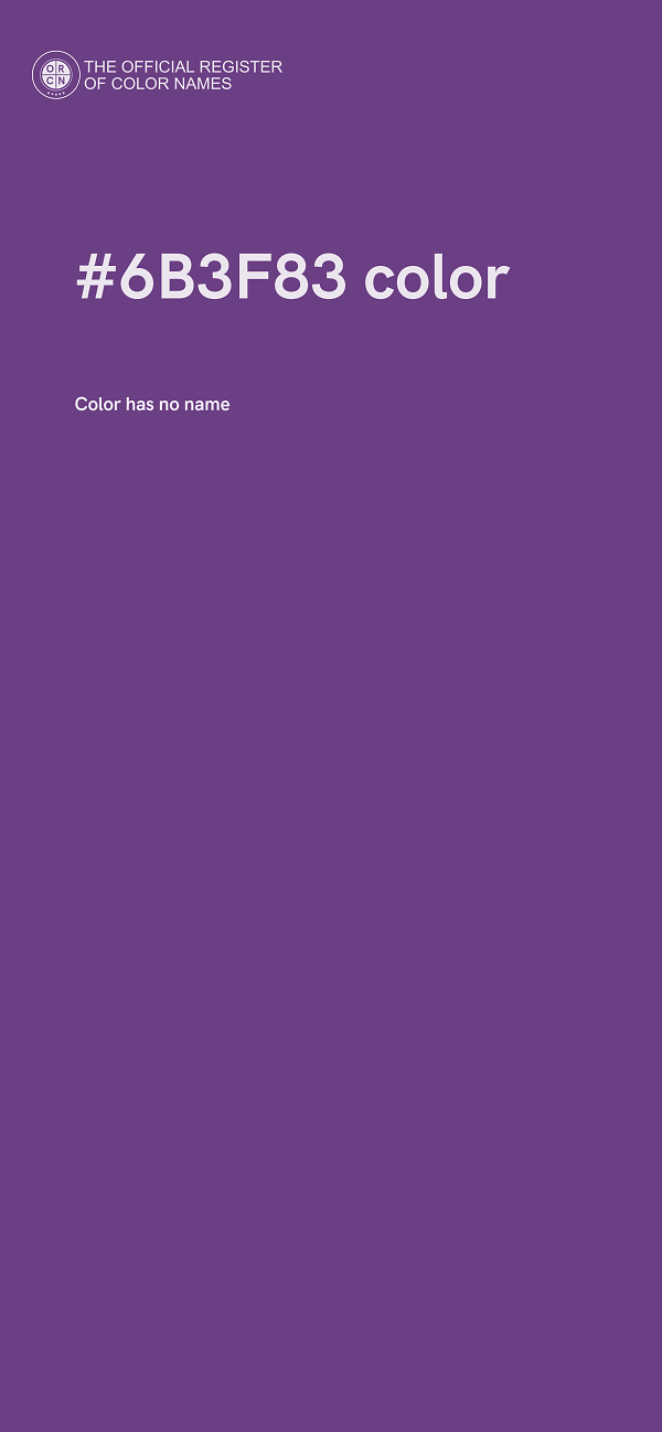 #6B3F83 color image
