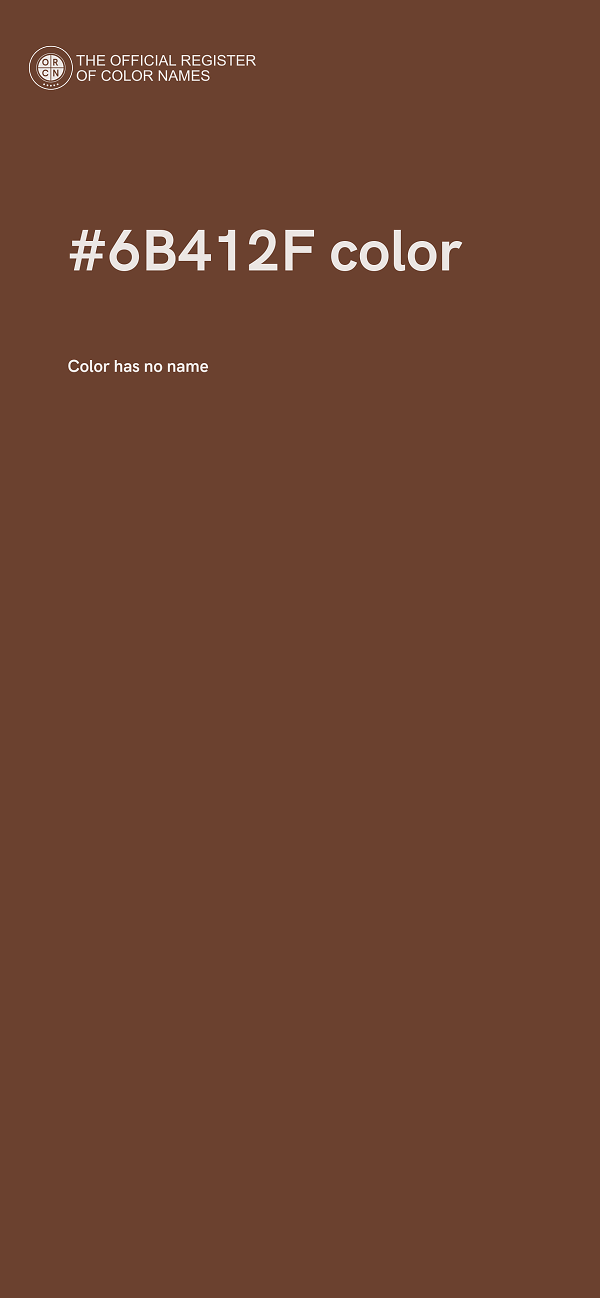 #6B412F color image