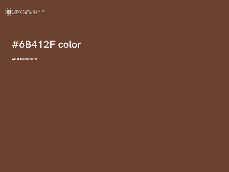#6B412F color image